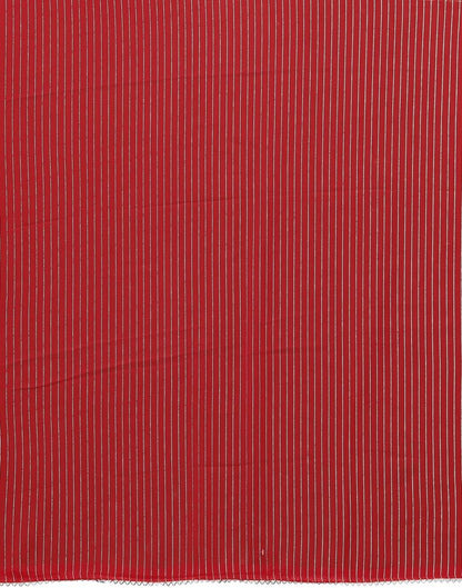 Red Chiffon Plain Saree | Sudathi