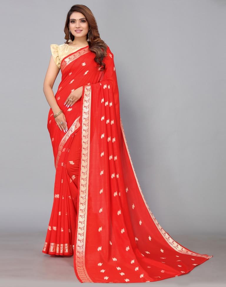 Red Banarasi Silk Saree | Sudathi