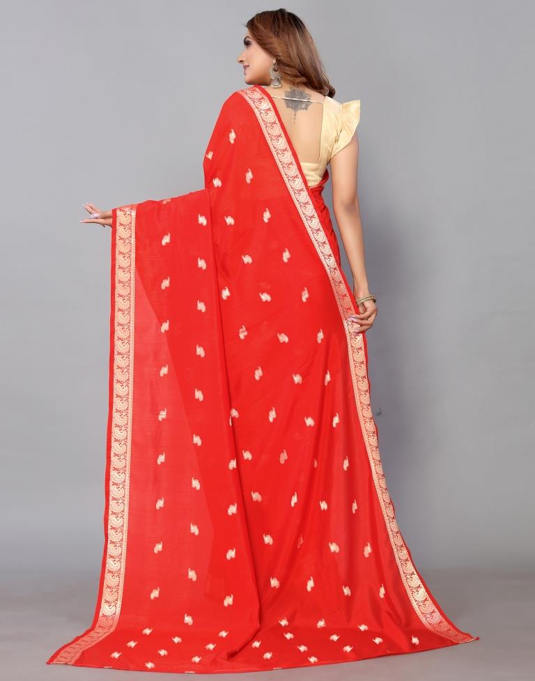 Red Banarasi Silk Saree | Sudathi