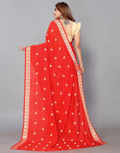 Red Banarasi Silk Saree | Sudathi