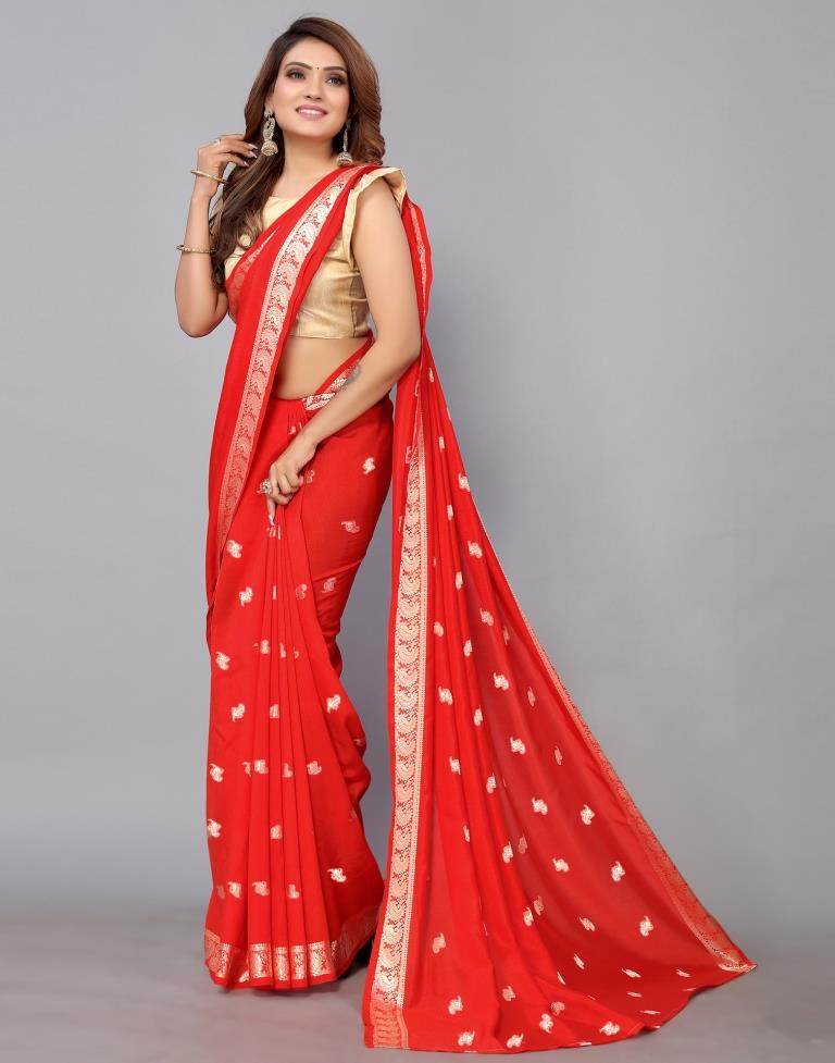 Red Banarasi Silk Saree | Sudathi