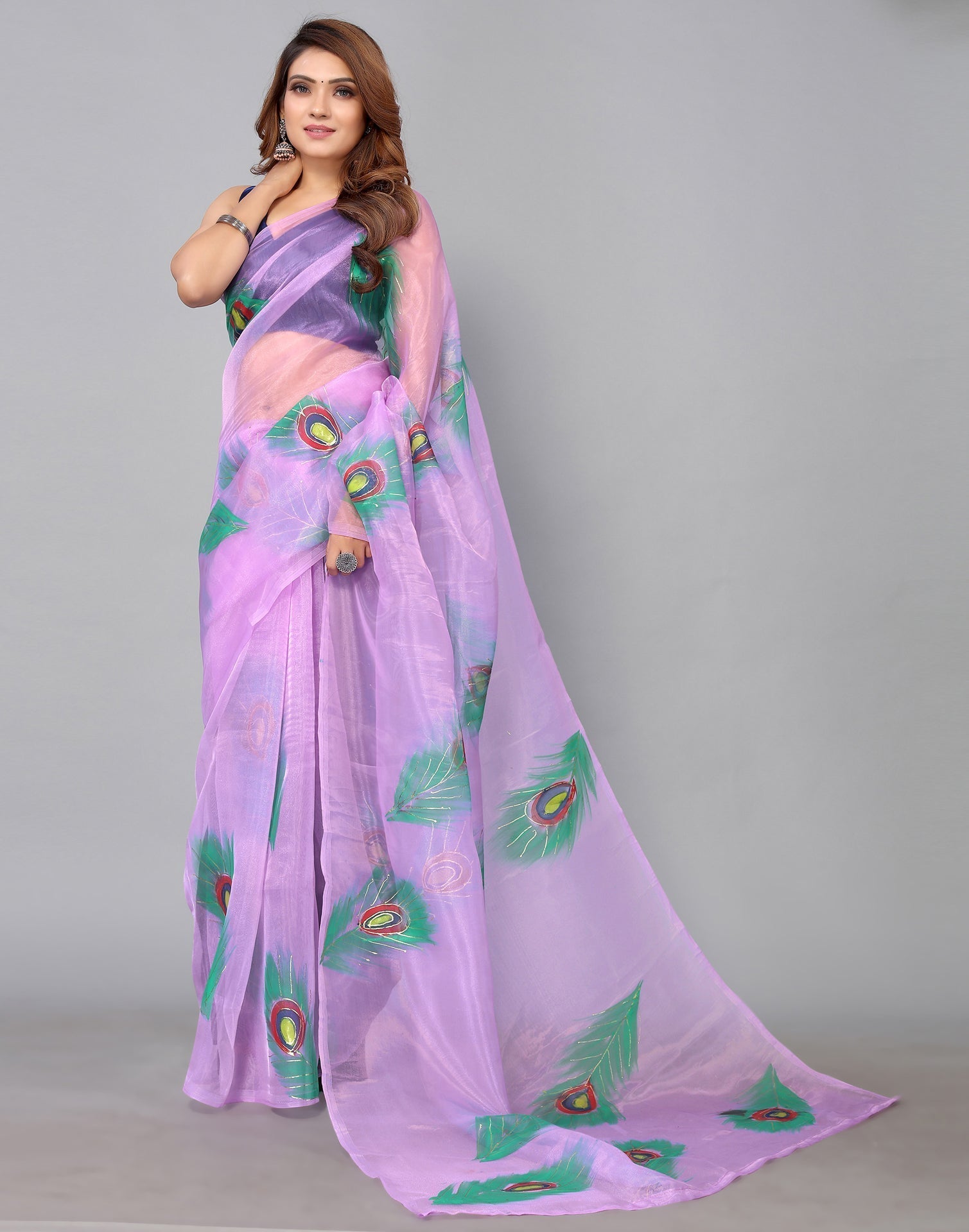 Light Purple Organza Saree | Sudathi