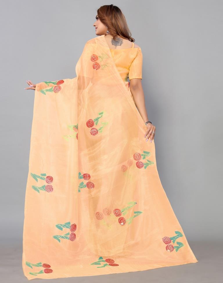Beige Organza Saree | Sudathi