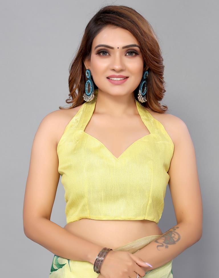 Light Yellow Organza Saree | Sudathi