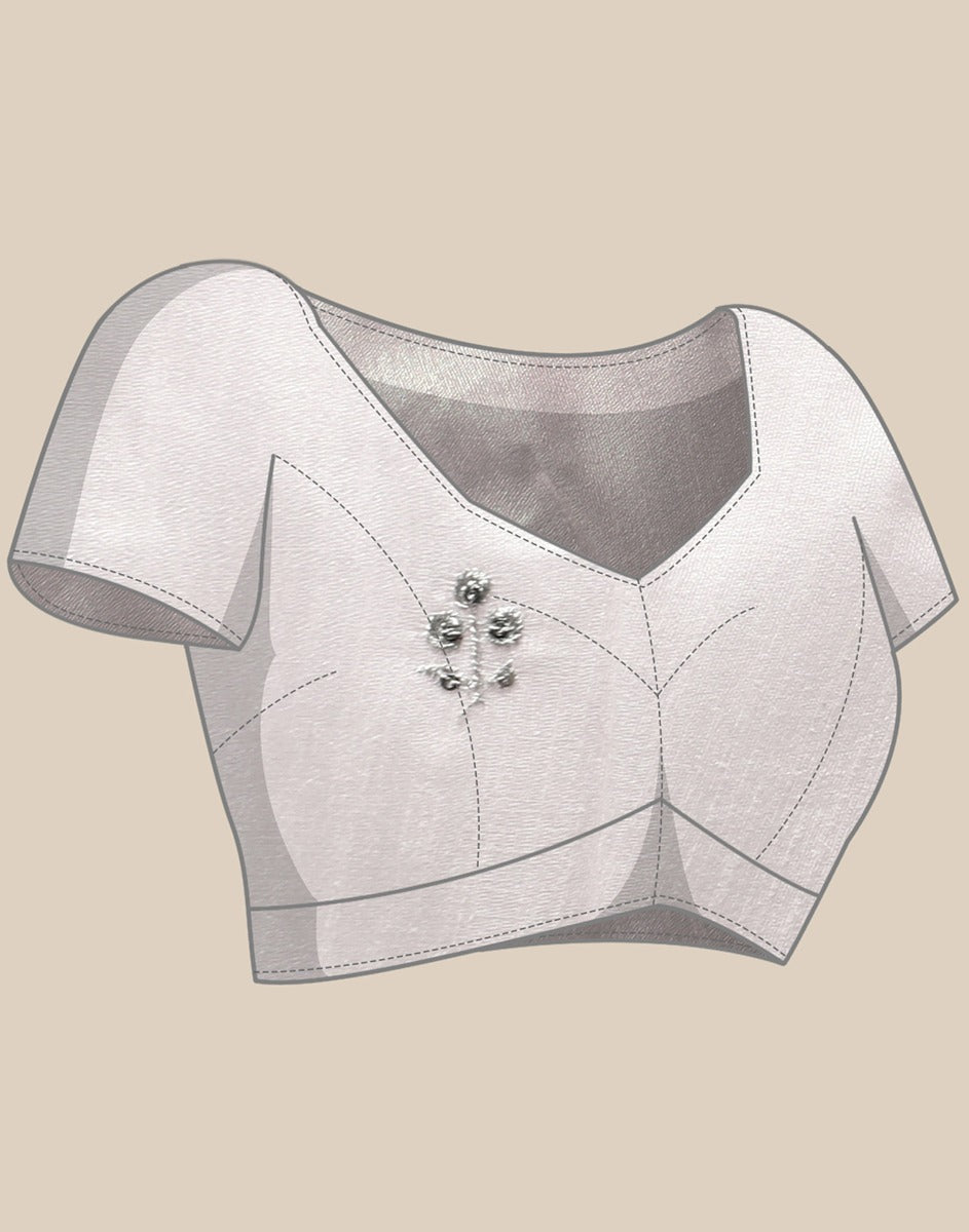 Light Peach Striped Woven Saree | Sudathi