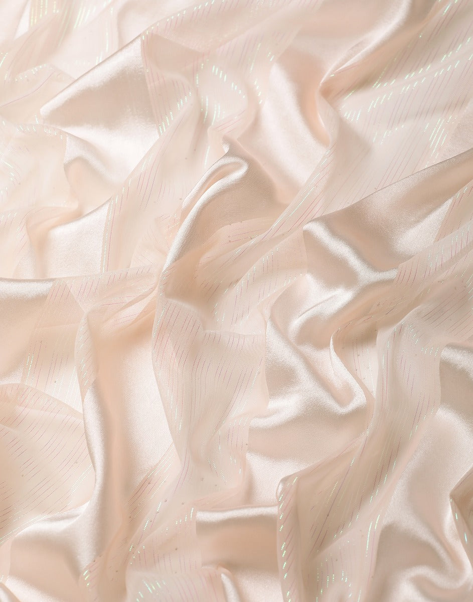 Light Peach Striped Woven Saree | Sudathi