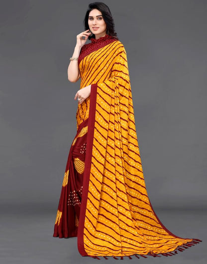 Mustard Yellow Silk Saree | Sudathi