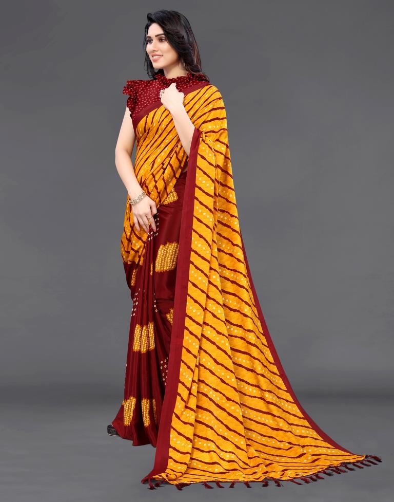 Mustard Yellow Silk Saree | Sudathi