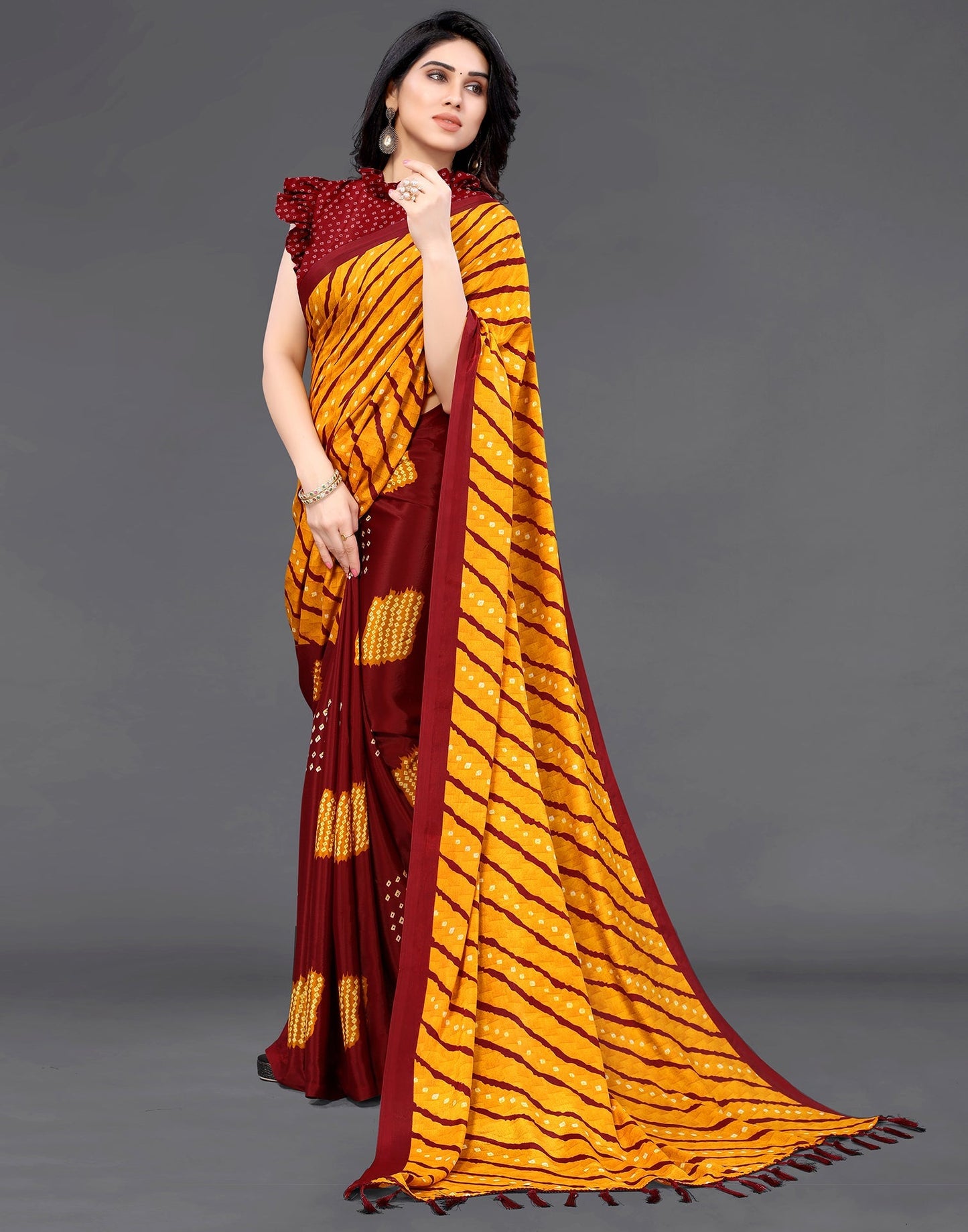 Mustard Yellow Silk Saree | Sudathi