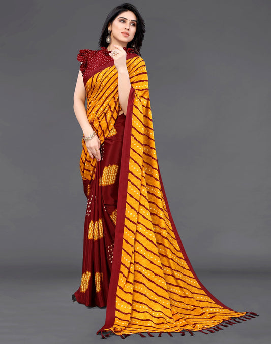 Mustard Yellow Silk Saree | Sudathi