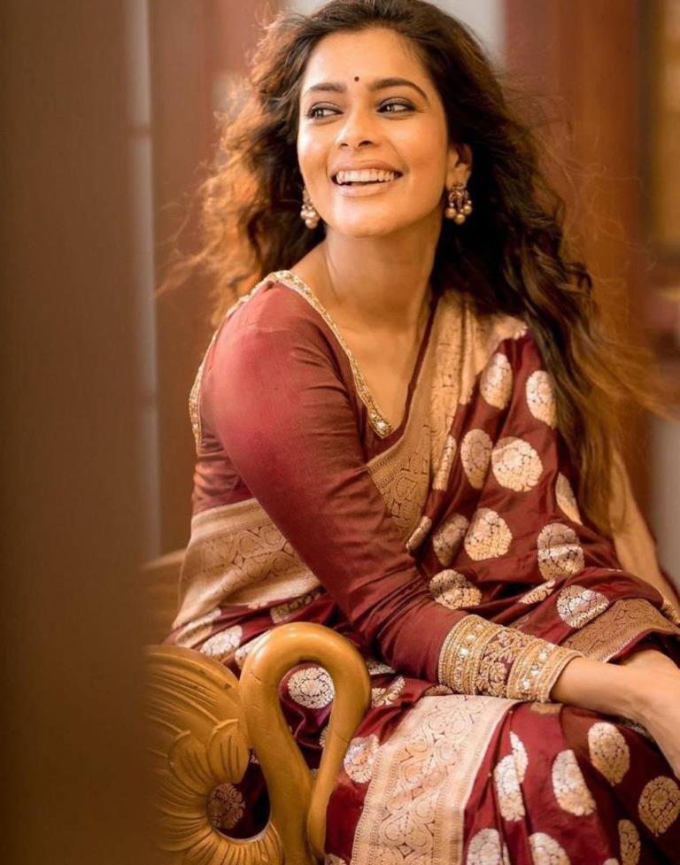 Maroon Kanjivaram Silk Saree | Sudathi