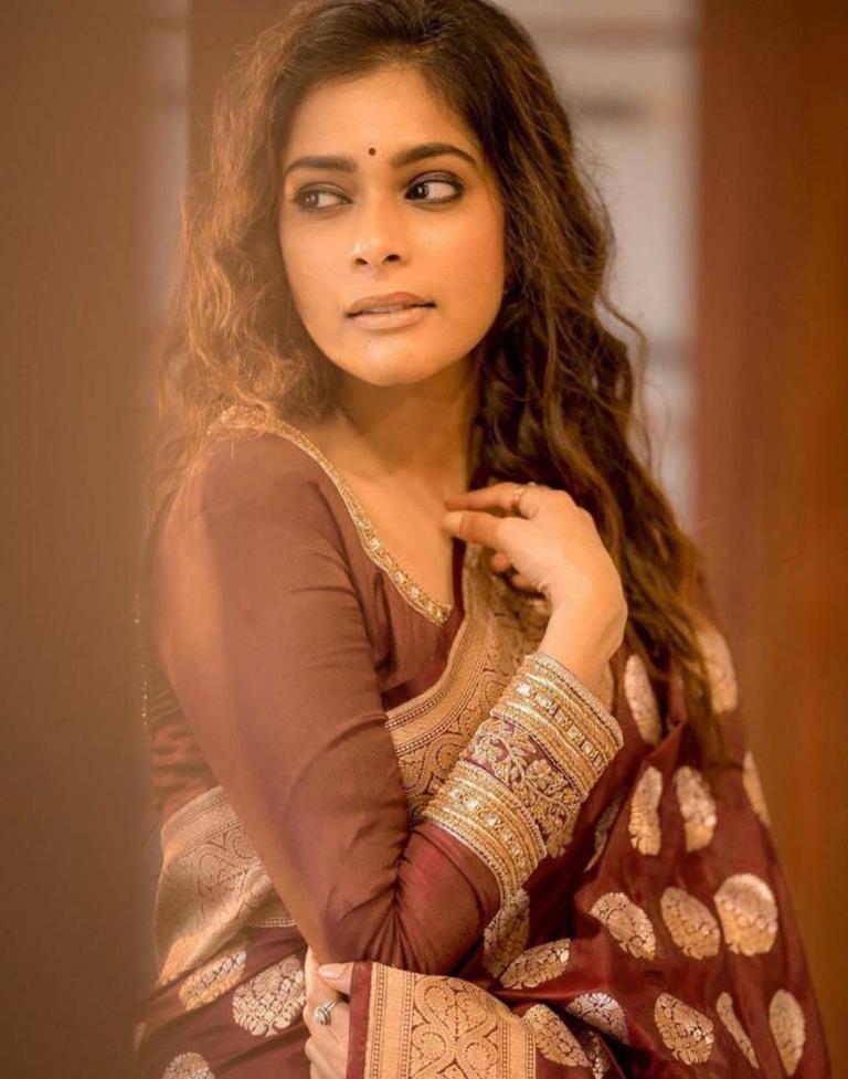 Maroon Kanjivaram Silk Saree | Sudathi