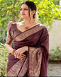Dark Brown Kanjivaram Silk Saree | Sudathi