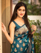 Peacock Blue Banarasi Silk Saree | Sudathi