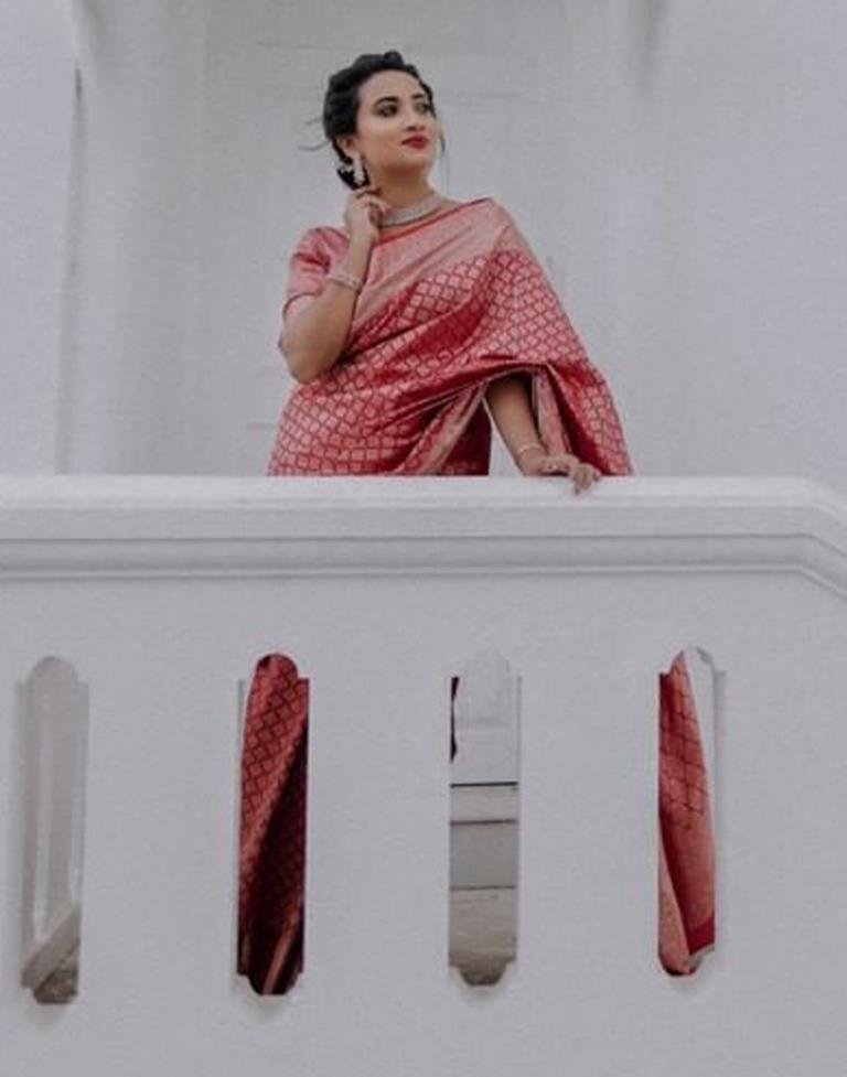 Red Banarasi Silk Saree | Leemboodi