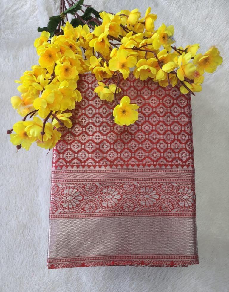 Red Banarasi Silk Saree | Leemboodi