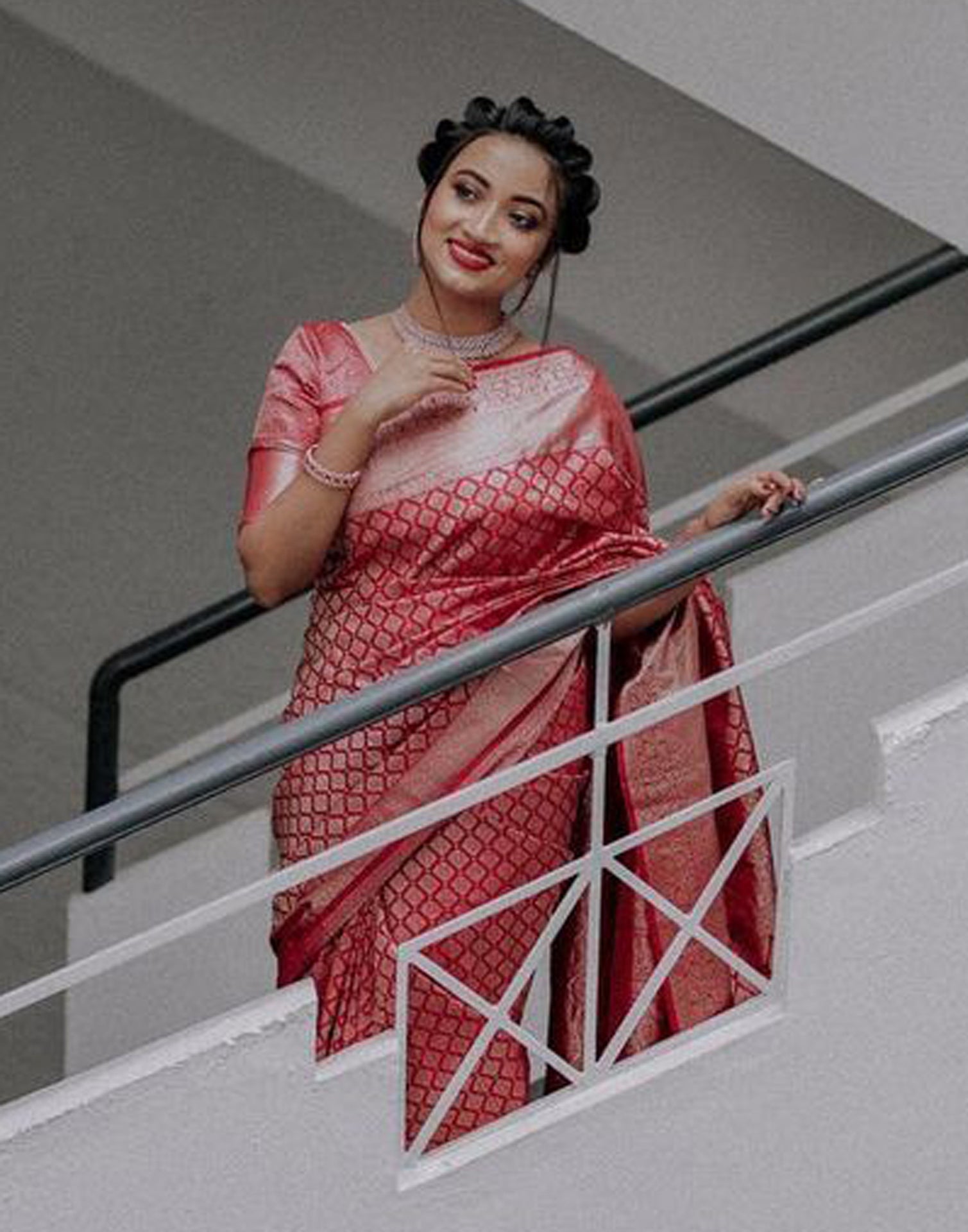 Red Banarasi Silk Saree | Leemboodi