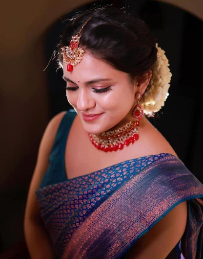 Blue Kanjivaram Silk Saree | Sudathi