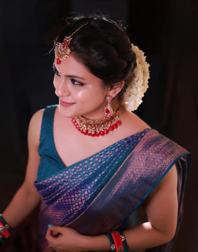 Blue Kanjivaram Silk Saree | Sudathi