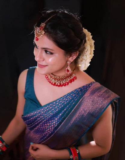 Blue Kanjivaram Silk Saree | Sudathi