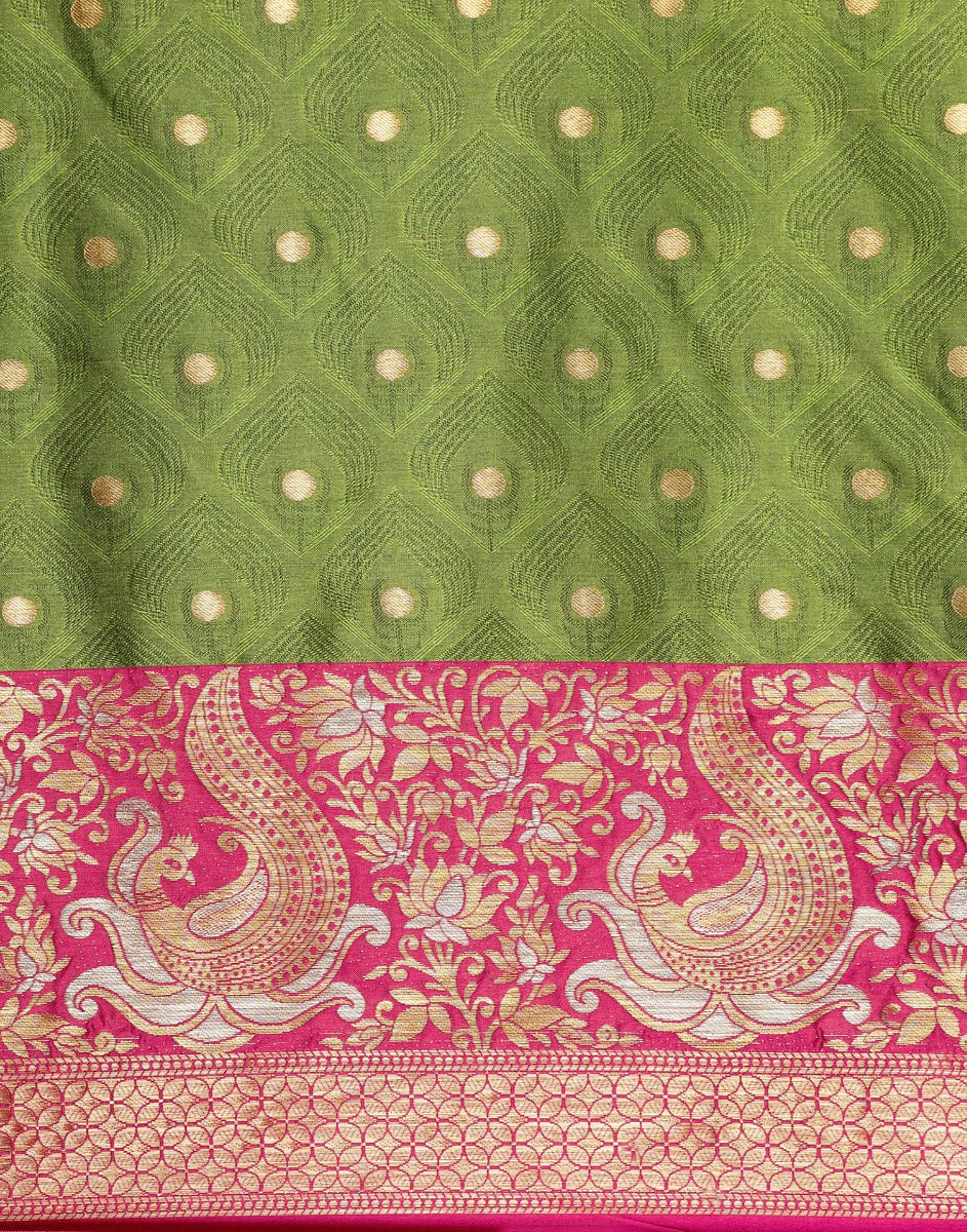 Green Banarasi Silk Saree | Sudathi