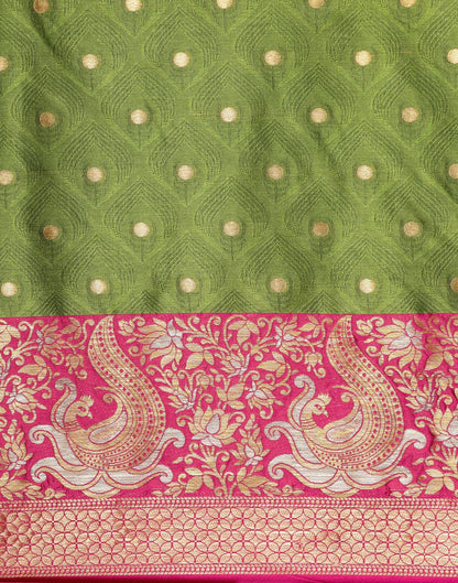 Green Banarasi Silk Saree | Sudathi