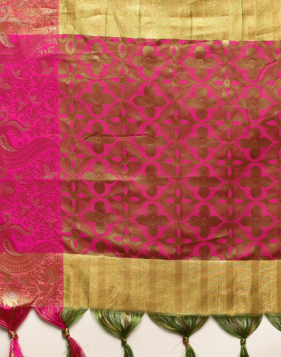Green Banarasi Silk Saree | Sudathi