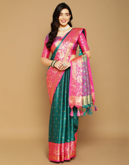 Rama Green Banarasi Silk Saree | Sudathi