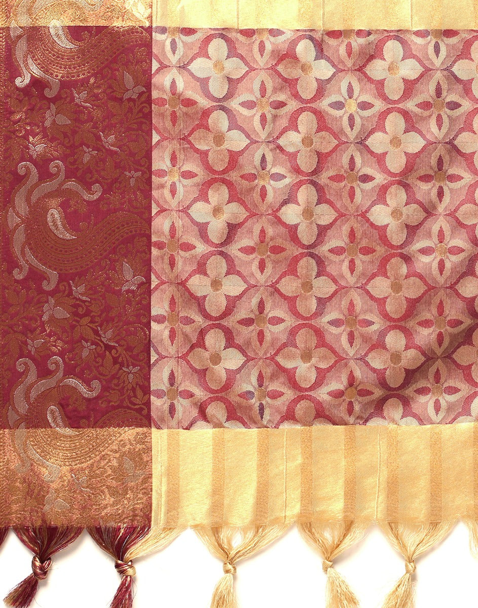 Beige Kanjivaram Silk Saree | Leemboodi