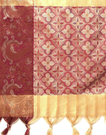 Beige Kanjivaram Silk Saree | Leemboodi