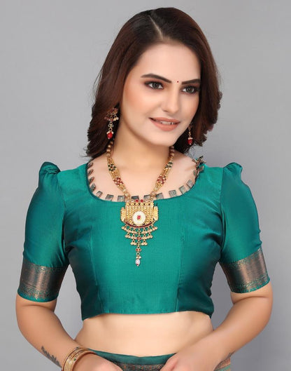 Rama Green Kanjivaram Silk Saree | Sudathi