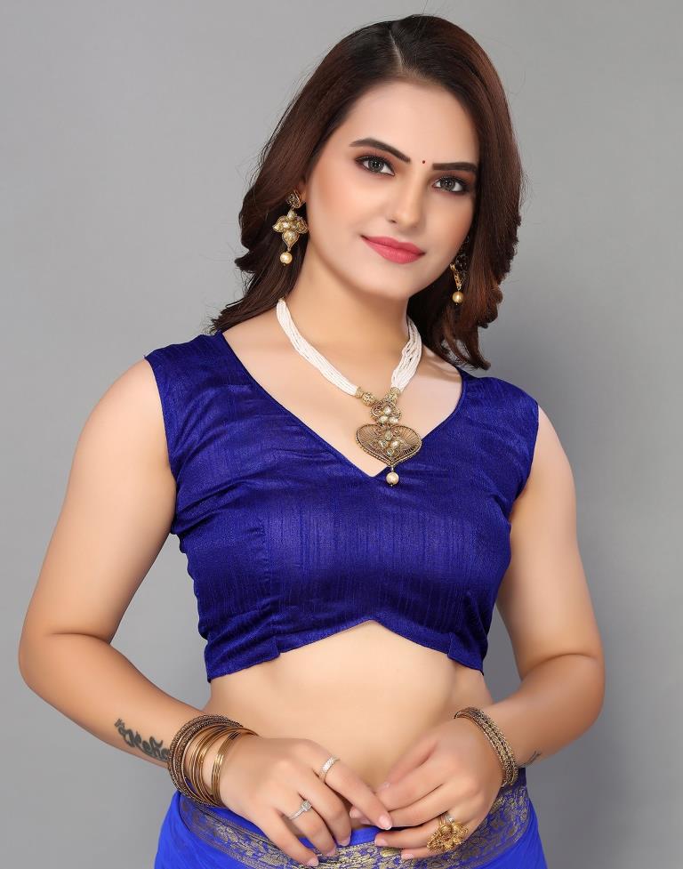 Blue Chiffon Banarasi Saree | Sudathi