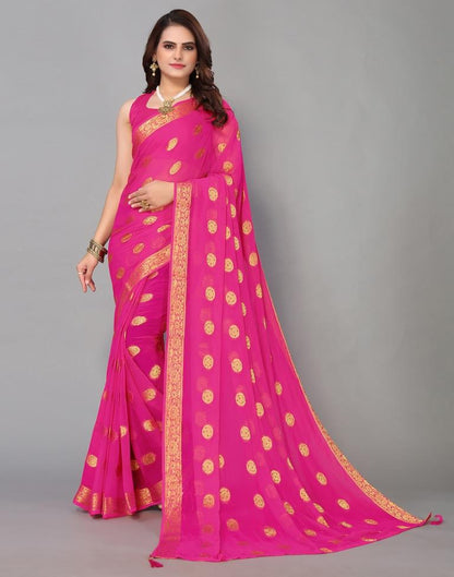 Pink Chiffon Banarasi  Saree | Sudathi