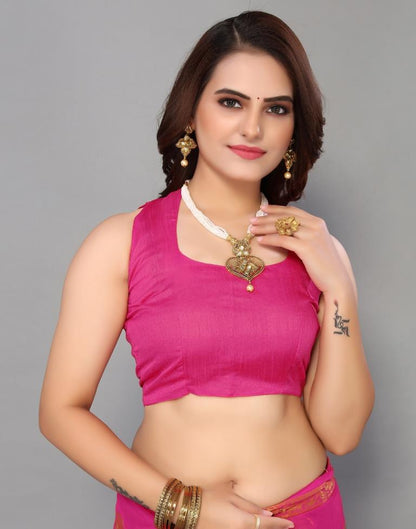 Pink Chiffon Banarasi  Saree | Sudathi