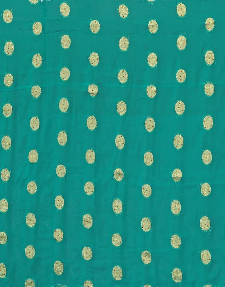 Rama Green Chiffon Banarasi  Saree | Sudathi