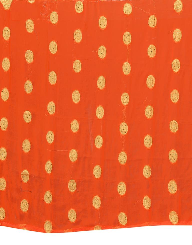 Orange Chiffon Banarasi Saree | Sudathi