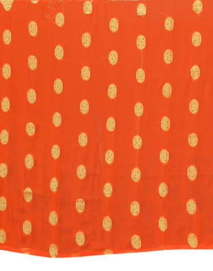 Orange Chiffon Banarasi Saree | Sudathi