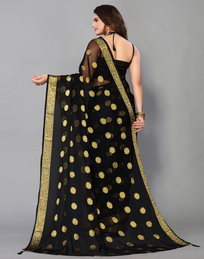 Black Chiffon Banarasi Saree | Sudathi