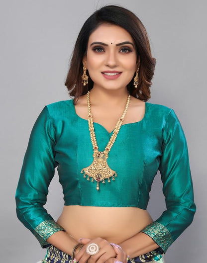 Rama Green Banarasi Silk Saree | Sudathi