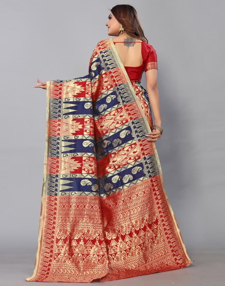 Blue Banarasi Silk Saree | Sudathi