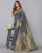 Navy Blue Banarasi Silk Saree | Sudathi