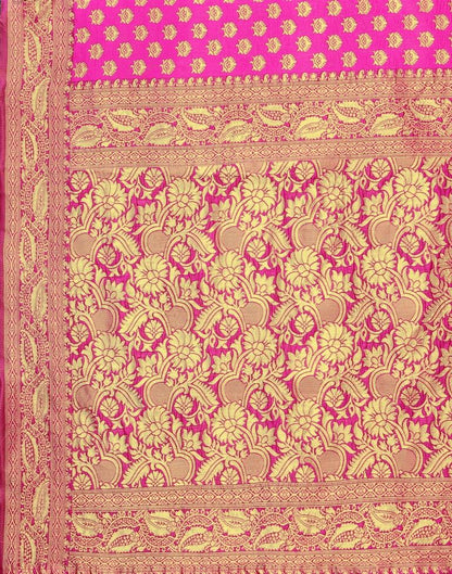 Rani Pink Banarasi Silk Saree | Leemboodi
