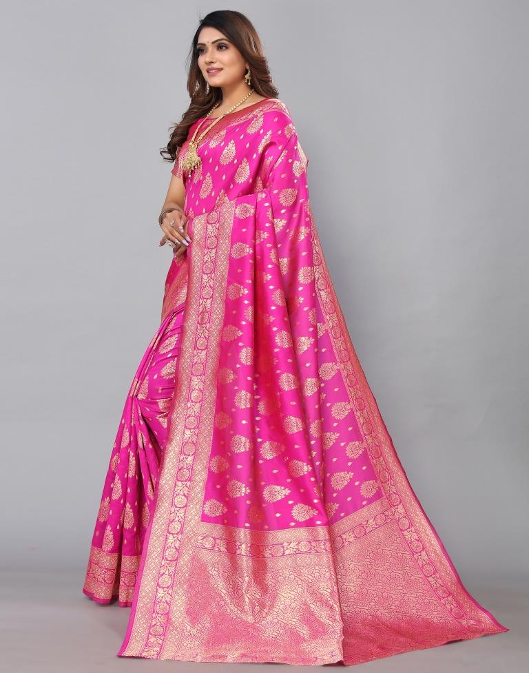 Rani Pink Banarasi Silk Saree | Sudathi