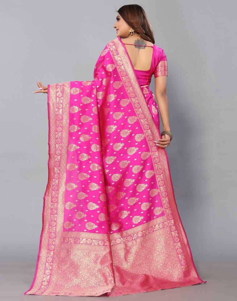 Rani Pink Banarasi Silk Saree | Sudathi