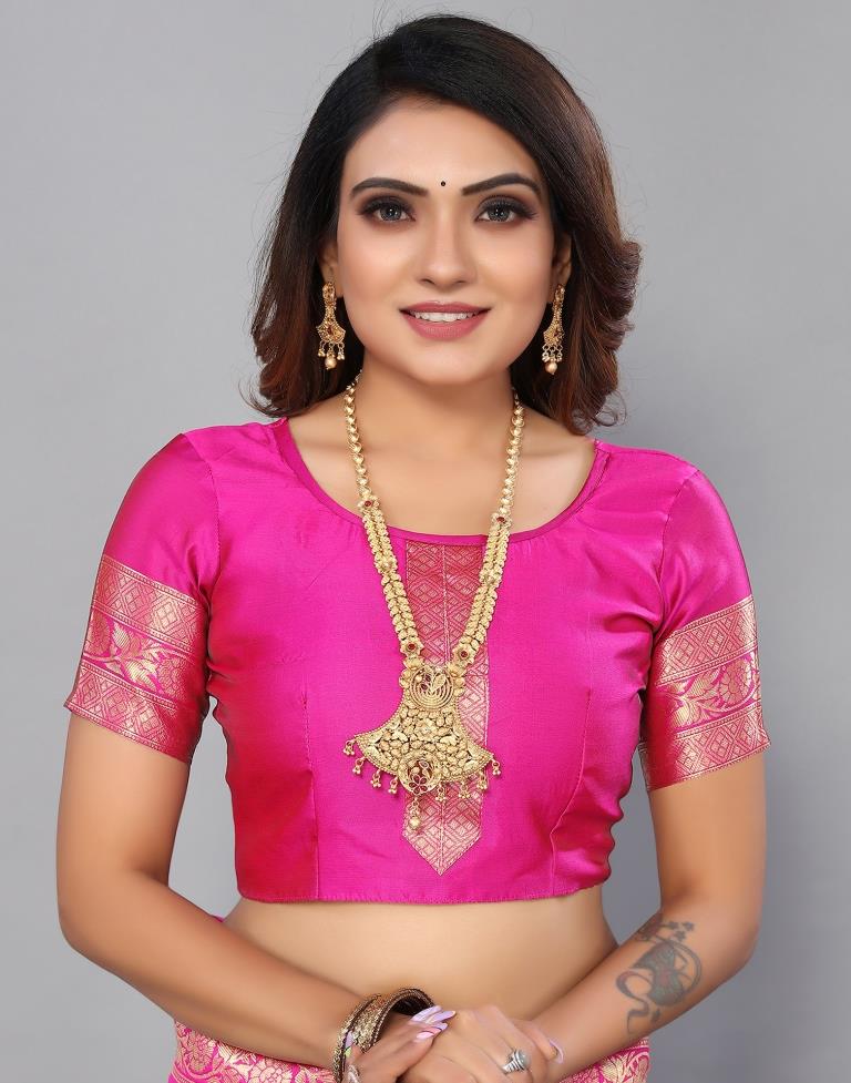 Rani Pink Banarasi Silk Saree | Sudathi