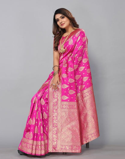 Rani Pink Banarasi Silk Saree | Sudathi