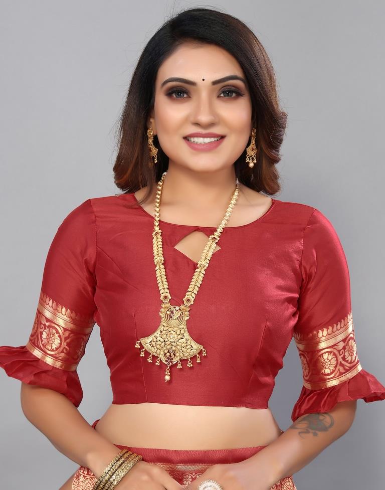 Red Banarasi Silk Saree | Sudathi