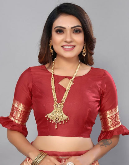 Red Banarasi Silk Saree | Sudathi