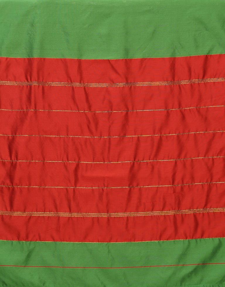 Green Silk Plain Woven Saree | Sudathi