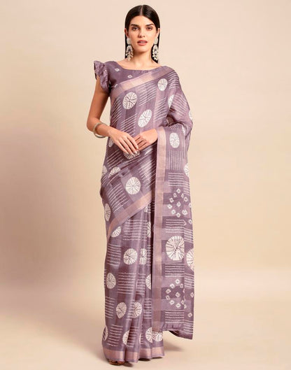 Light Purple Cotton Saree | Leemboodi